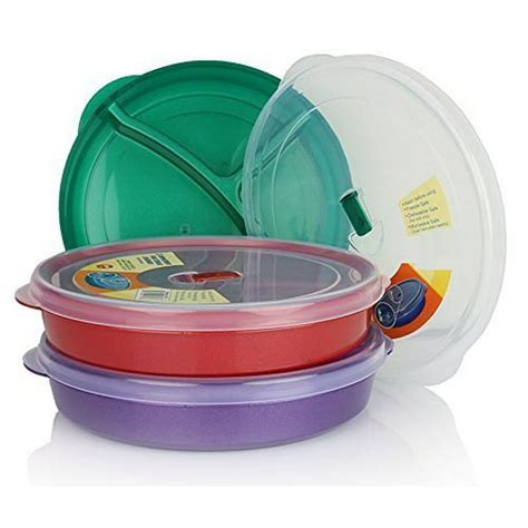 Set Of 3 Chefs 1st Choice Microwave Food Storage Tray Containers 3