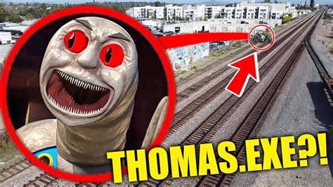 Drone Catches Thomas The Trainexe At Haunted Railroad Scary Thomas