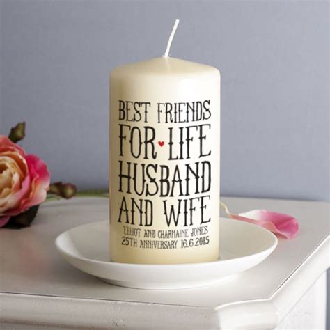 Personalised Best Friends For Life Husband And Wife Candle The T
