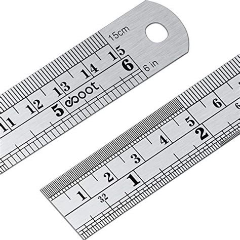 Metal Ruler 6 Inch Steel Rulers With Inches And Centimeters