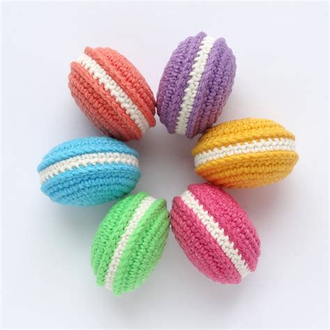 French Macaron Crochet Pattern Macaron Cookies Play Food Etsy Ireland