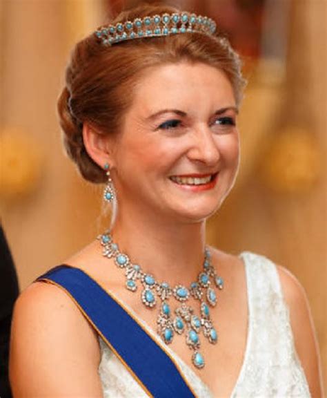 Princess Stephanie Of Luxembourg Wearing The Turquoise And Diamond