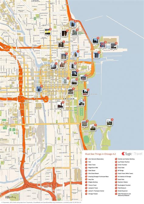 Plan Et Carte Touristique De Chicago Attractions Et Monuments De Chicago