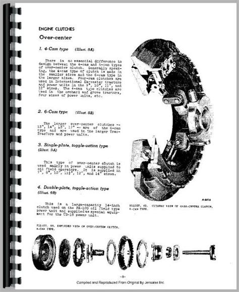 International Harvester 3514 Tractor Clutch Service Manual