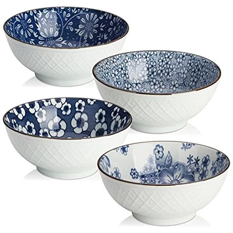 Ceramic Cereal Bowls Cereal, Soup, Salad Bowls, 16 Ounces Japanese 