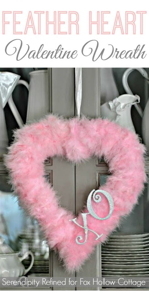 Valentines Day Feather Heart Wreath A Craft Tutorial