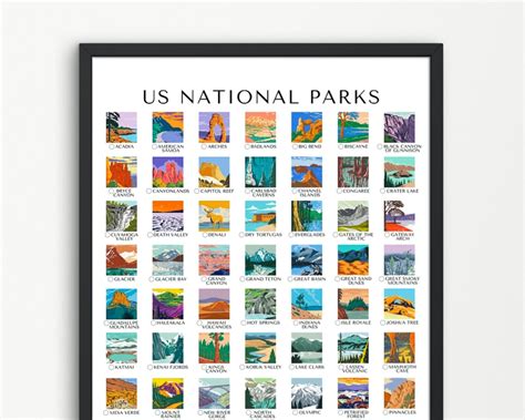 Us National Parks Checklist Printable Updated 2021 National Parks
