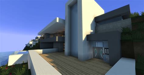 Modern Hillside House Minecraft Project