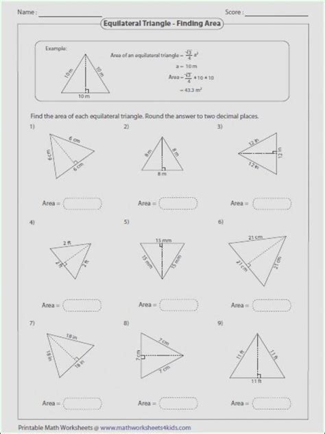 Isosceles And Equilateral Triangles Worksheets Answers