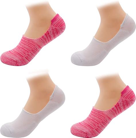 Women’s Low Cut No Show Cushion Sport Running Liner Socks Non Slip 4pp Amazon Ca Clothing