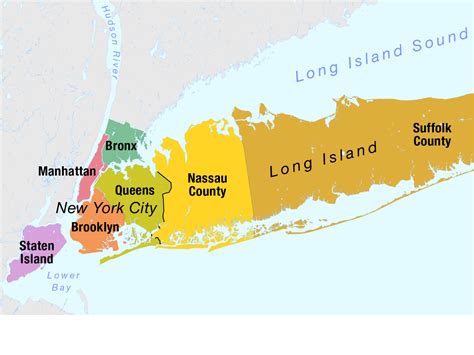Map Of Nyc Boroughs And Long Island Cape May County Map