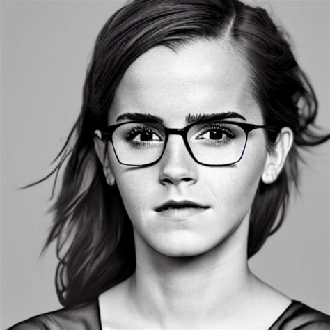 Prompthunt Emma Watson Wearing Extremely Thick Glasses Hyper Realistic 8k