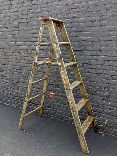 This Vintage Wooden Ladder Is Amazing Although It Is No Longer Safe