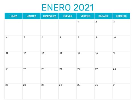 Calendario Mensual 2021 Para Imprimir Gratis Imagesee