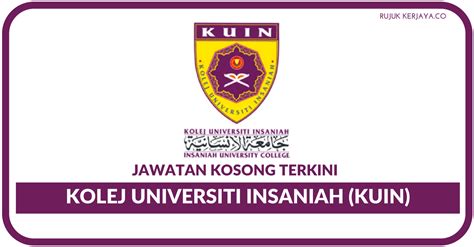 Formerly known as the institut agama islam negeri kedah darul aman(insaniah). Jawatan Kosong Terkini Kolej Universiti Insaniah (KUIN ...