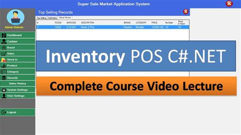 This project is easy to operate and understood by the users. C#.NET POS Inventory System Final Year Project Video ...