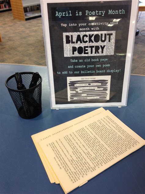 Poetry Month Poetry Month Poetry Bulletin Board Library Lessons