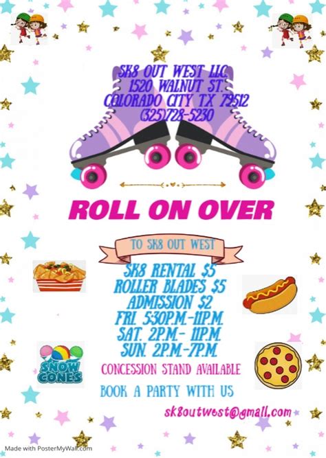 Copy Of Purple Roller Skate Invitation Postermywall