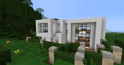 How to build a small modern house tutorial (#21) in this minecraft build tutorial i show you how to make a small and compact modern house that has a unique underground entrance with a beautiful flower bed. Simple Modern House #1 Minecraft Project