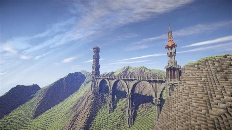 The Bridge Of Two Towers Medieval Build Minecraft Map