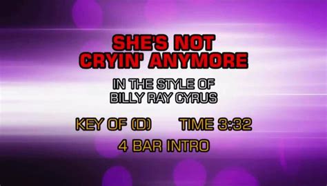 She S Not Crying Anymore Karaoke On Demand