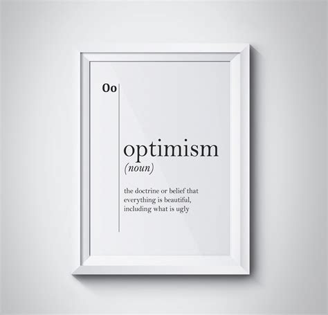 Optimism Definition Print Optimist T Dorm Wall Decor Etsy
