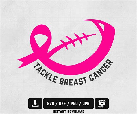 Tackle Breast Cancer Svg Png Dxf Files Instant Download For Etsy