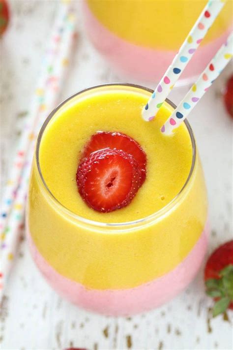 Creamy And Delicious Strawberry And Mango Smoothie Is A Refreshing Summer Drink This 4