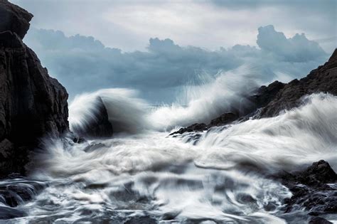 Big Wave Hitting The Rocks In Storm 1741589 Stock Photo At Vecteezy