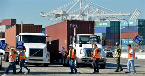 Trucker Strike Begins At Ports Of Long Beach And Los Angeles Press