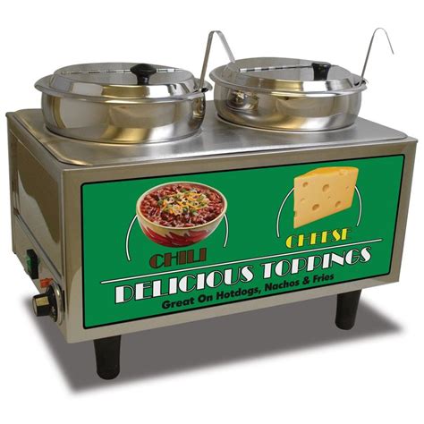 With thermodyne's fluid shelf® technology, our commercial food warmers provide consistent temperatures, regardless of the volume of product or the number of times the doors. Chili & Cheese Warmer with 2 Ladles - Walmart.com | Chili ...