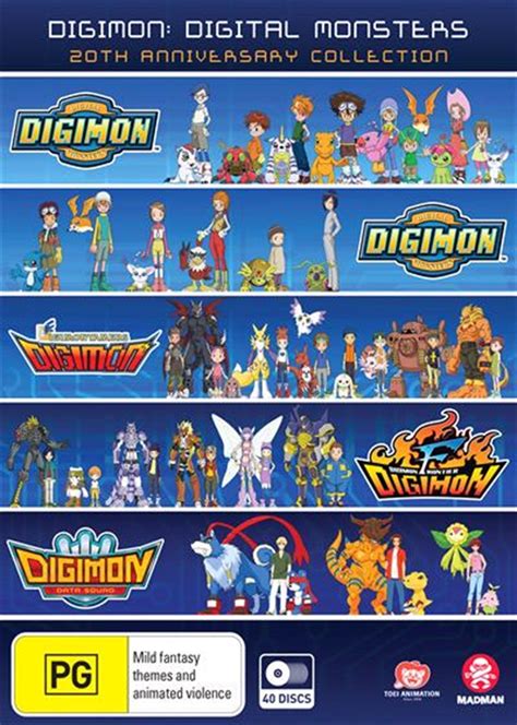 Buy Digimon Season 1 5 Boxset 20th Anniversary Collection On Dvd On