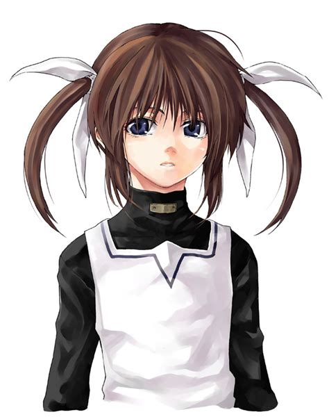 Safebooru 00s 1girl Arms At Sides Brown Hair Closed Mouth