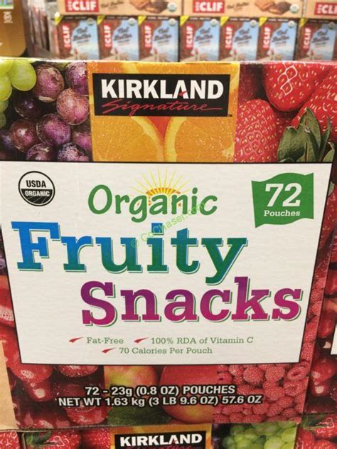 Kirkland Signature Organic Fruity Snack Count Box Costcochaser