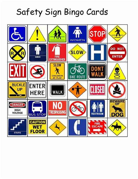 Free Printable Safety Signs Worksheets Printable Templates