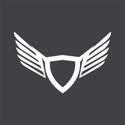 Wings Shield Icon And Symbol Template 34774568 Vector Art At Vecteezy