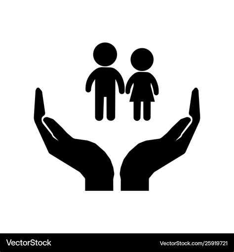 Child Protection Sign Royalty Free Vector Image