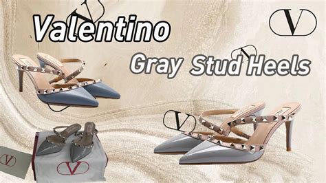 Valentino Rockstud Gray Heel Unboxing Luxury Shopping For Valentino