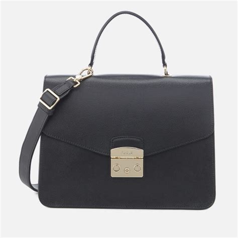 Furla Womens Metropolis Medium Top Handle Bag Black