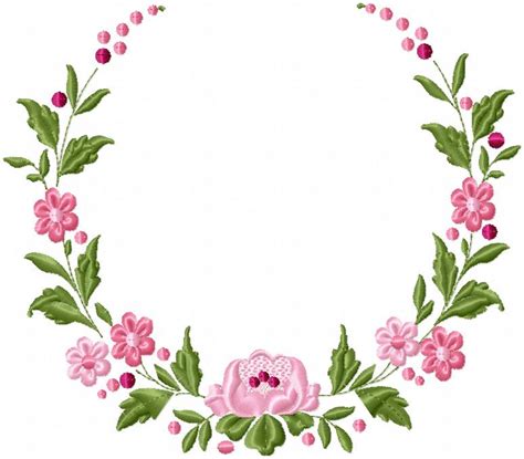 Floral Circle Border Machine Embroidery Design Bling Sass And Sparkle