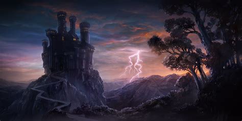 The Castle Of Storm By Vihola On Deviantart Fantasy Landscape Castle