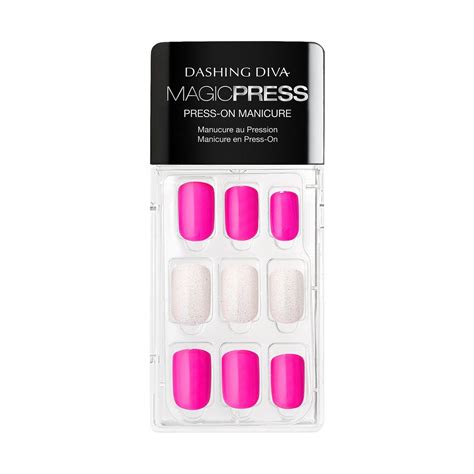 above the beyond hot pink nails dashing diva best press on nails press on nails hot pink