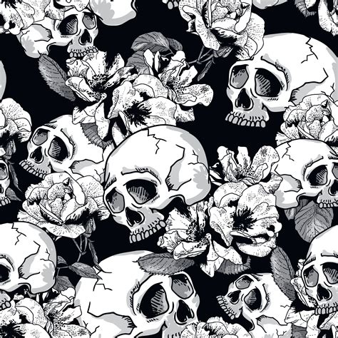 Skulls And Flowers Skull Art Print Skull Art Skull Coloring Pages