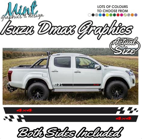 Isuzu Dmax Truck 4x4 Side Stripes Decals Stickers Van Graphics Free Pandp