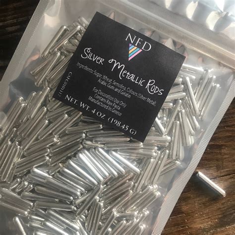 Silver Rods Dragees Sprinkles Never Forgotten Designs