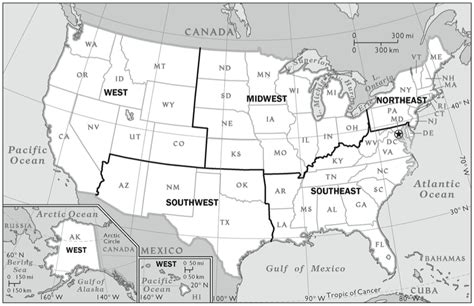 United States Regions Map Online Christian Colleges