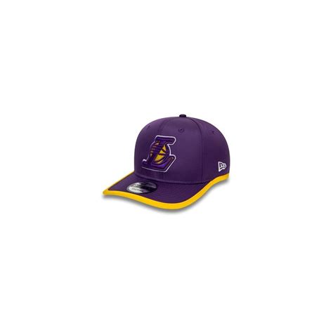 New Era Nba Los Angeles Lakers Piping Detail Visor Purple 9fifty Cap