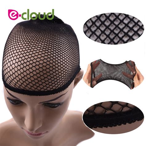 Pcs Bag New Fishnet Wig Cap Stretchable Elastic Hair Net Snood Wig Cap