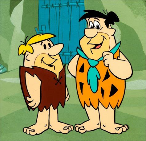The Flintstones Fred And Barney Publicity Cel Hanna Barbera 1960s