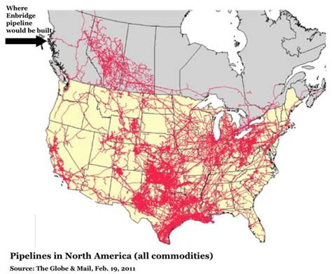 The Picture That Tells A Thousand Words The Map Of Pipelines In North
